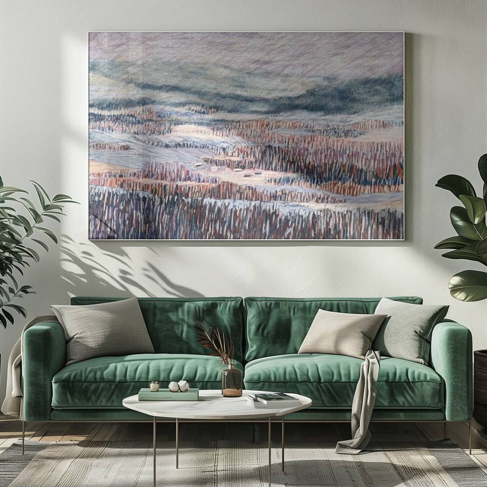 Winterlandschaft Wandteppich | Leinwand