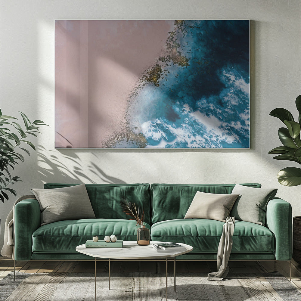 Luftbild Küste - Windgepeitschter Strand | Leinwand