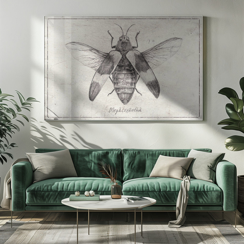 Komplexe Insektenskizze | Leinwand