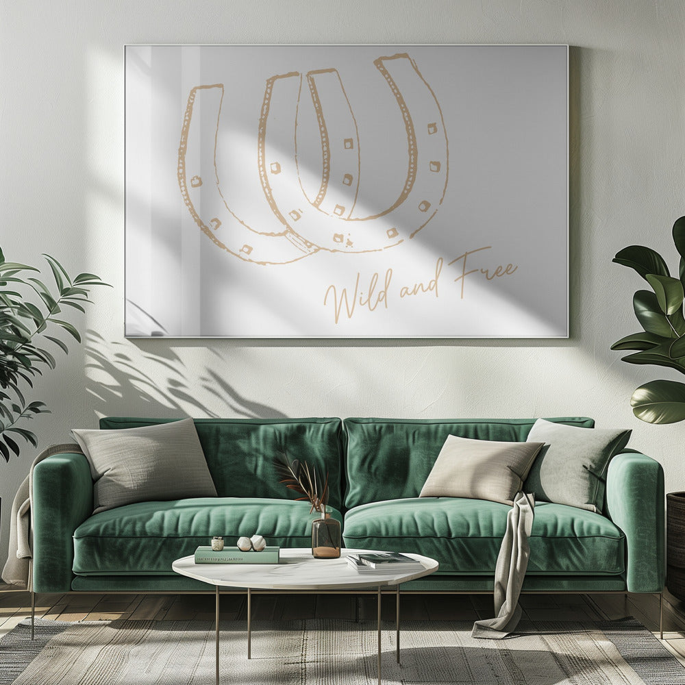 Hufeisen Wild und Frei Neutral | Leinwand
