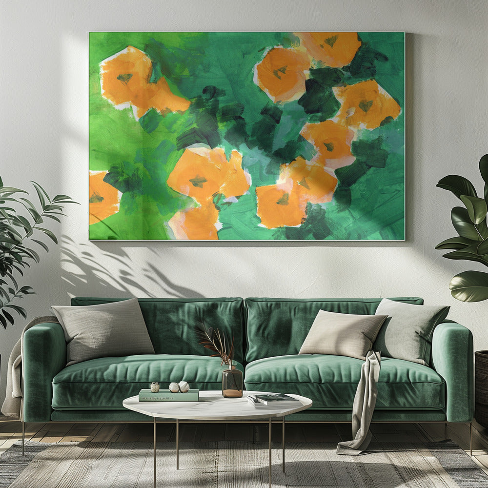 Golden Bloom Burst | Canvas