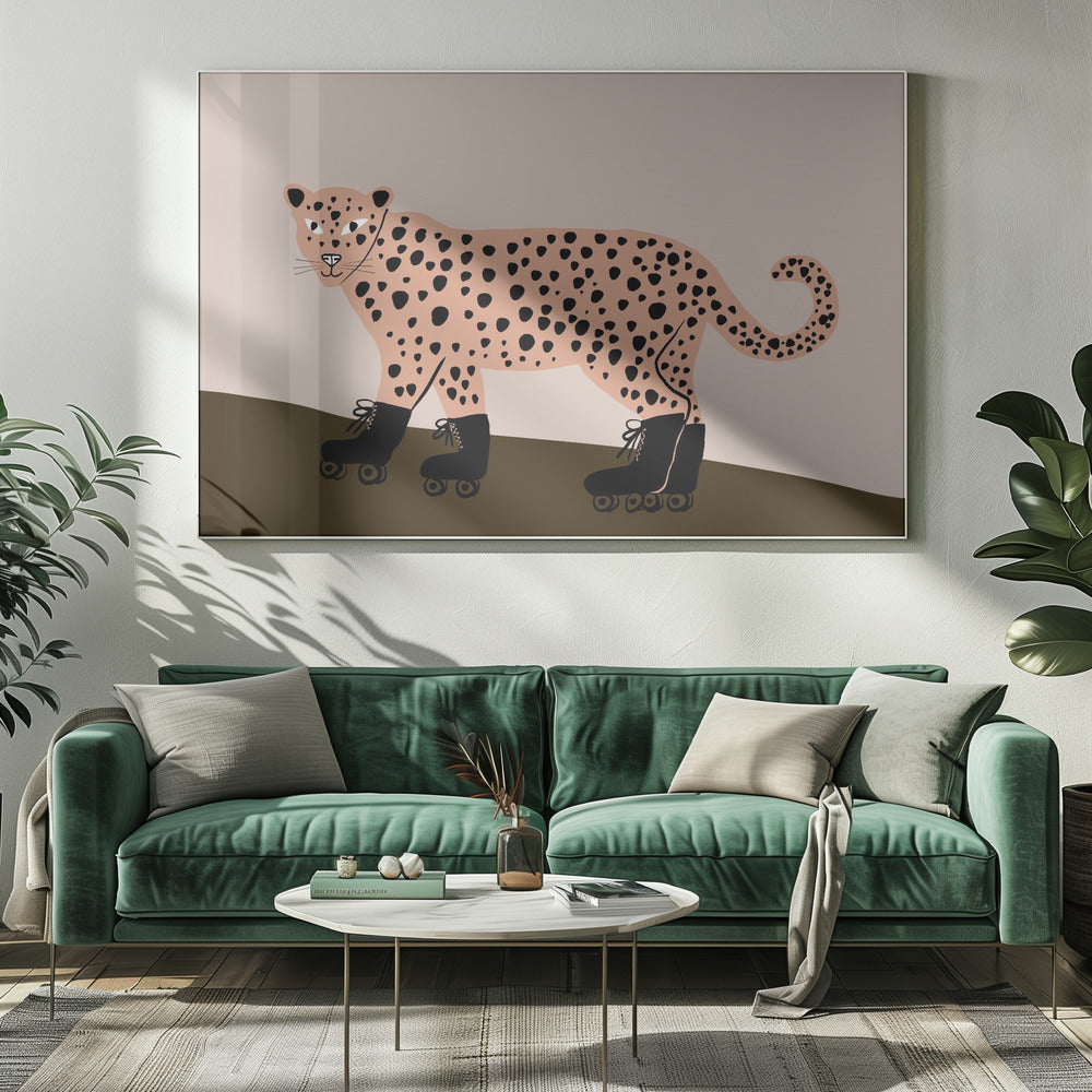 Leoparden-Skaten | Leinwand