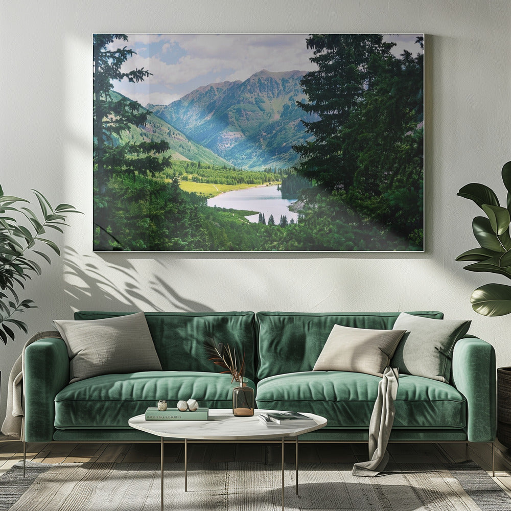 Kastanienbrauner See | Leinwand