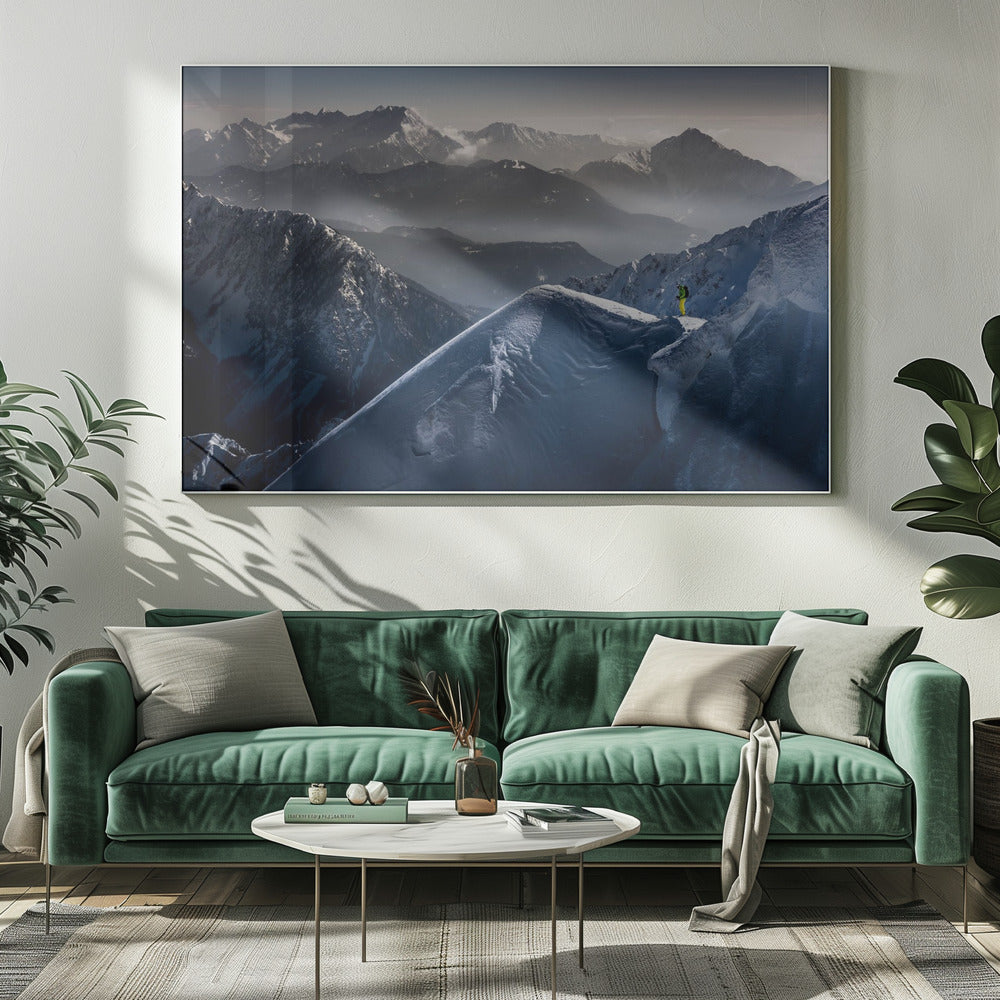 Stille Momente vor dem Abstieg | Leinwand