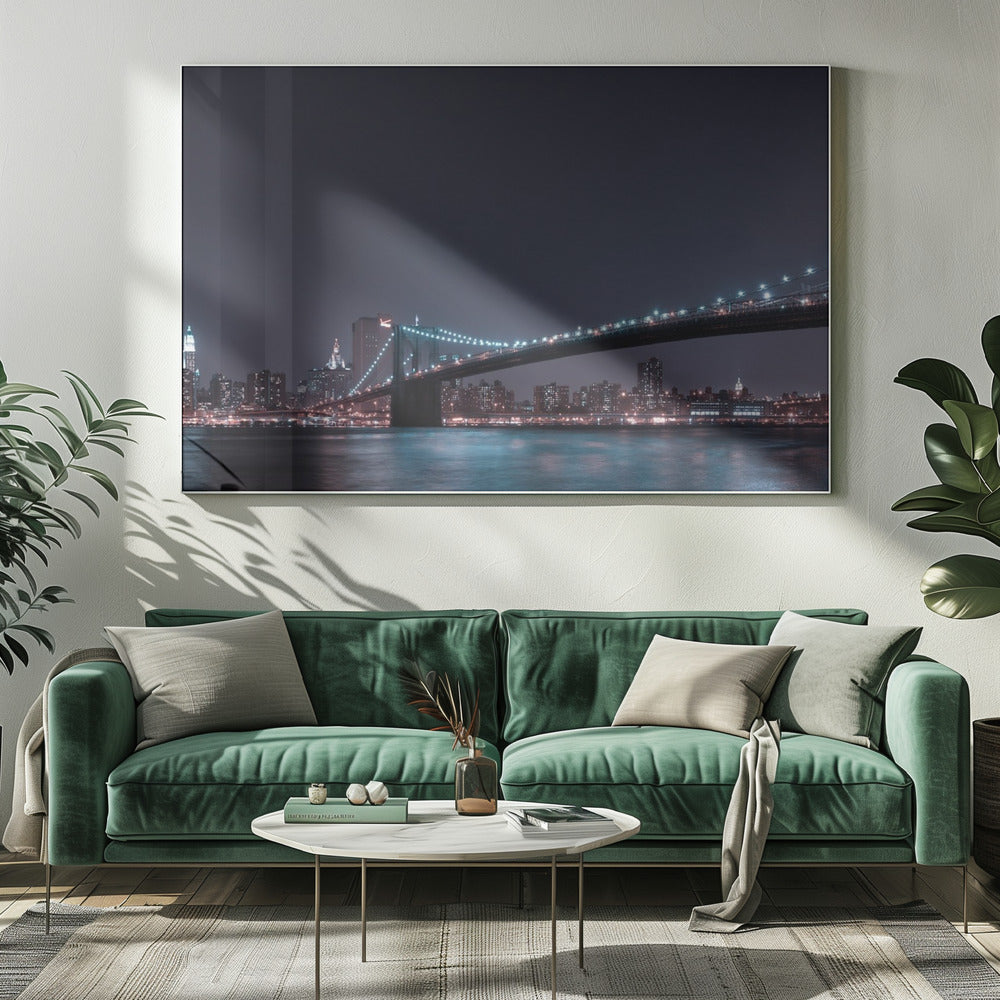 Skyline von Manhattan und Brooklyn Bridge | Leinwand