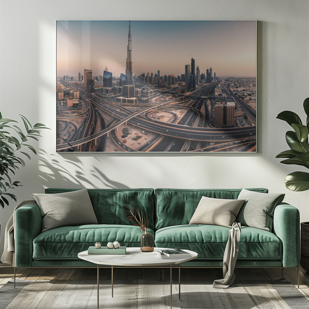Dubai Skyline Panorama | Leinwand