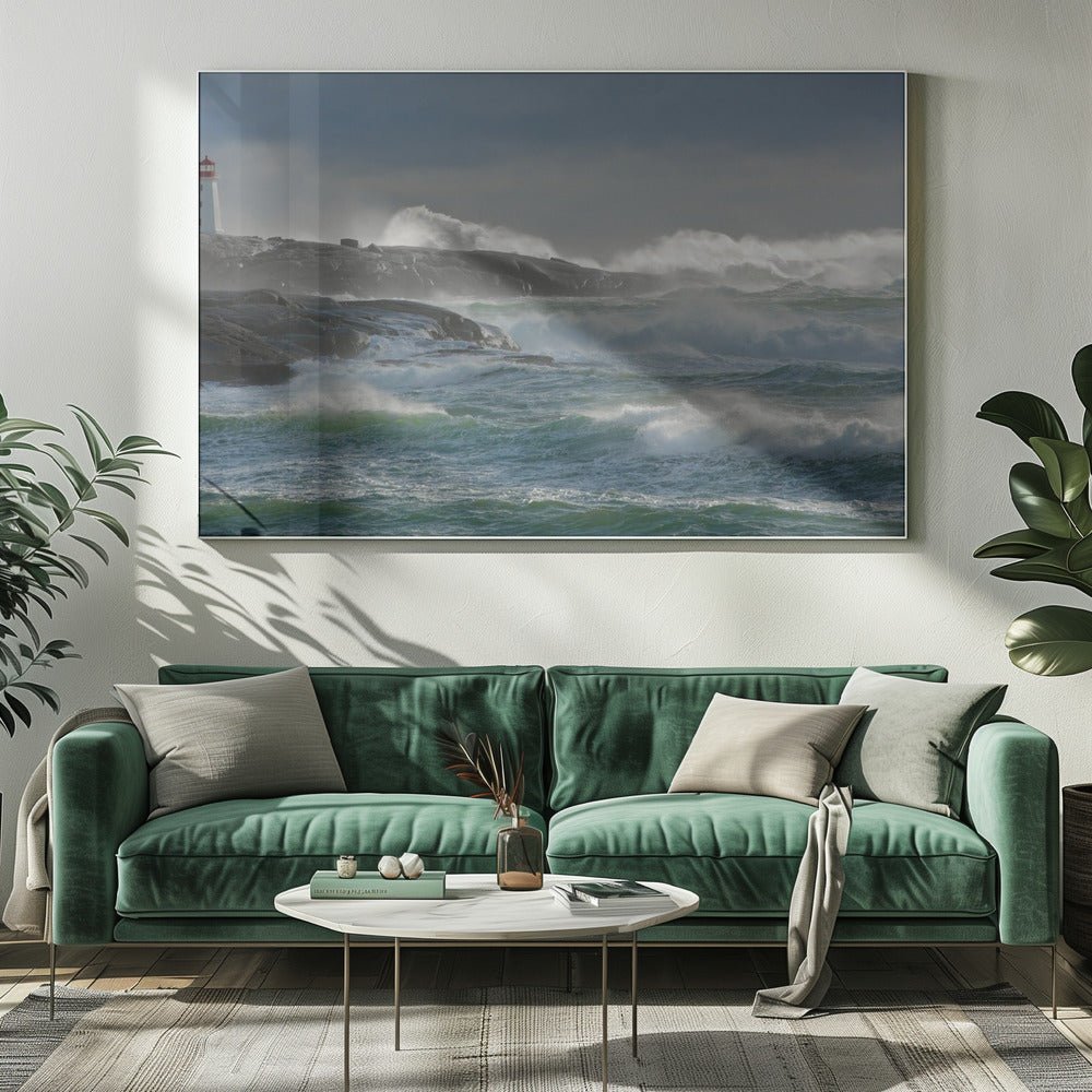 Im Schutz eines Leuchtturms | Leinwand