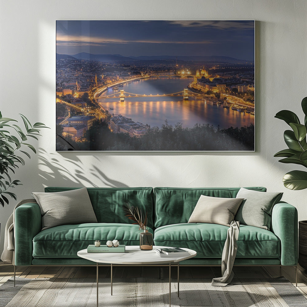 Panorama von Budapest | Leinwand