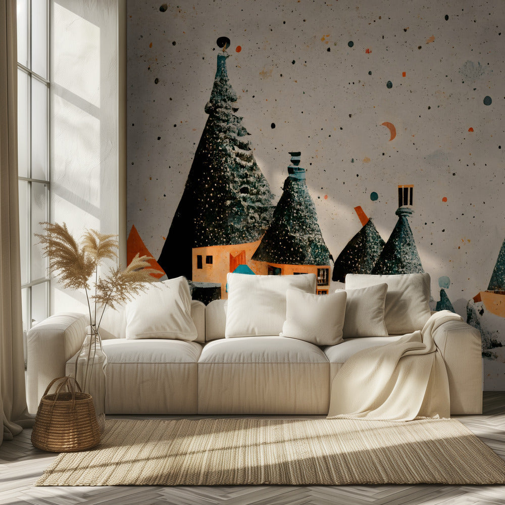 “Whimsical Village” | Wallpaper