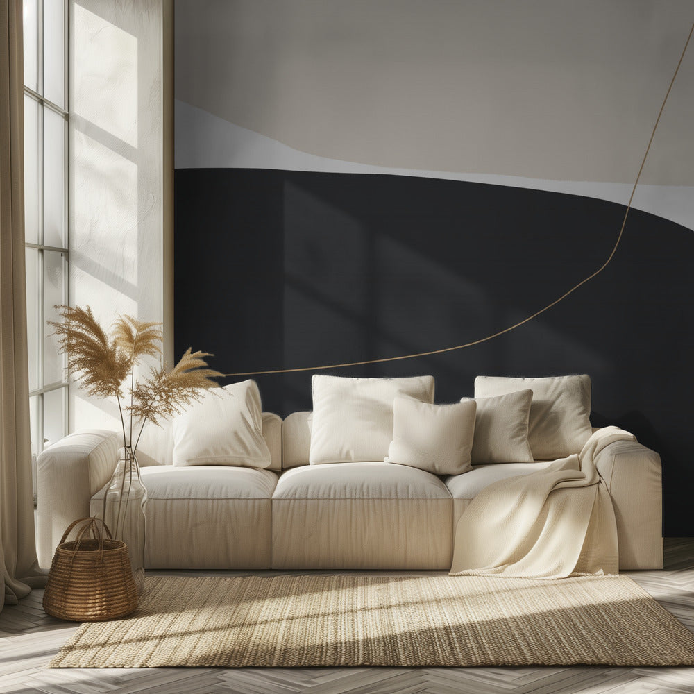 Gebogene Trennlinie | Tapete