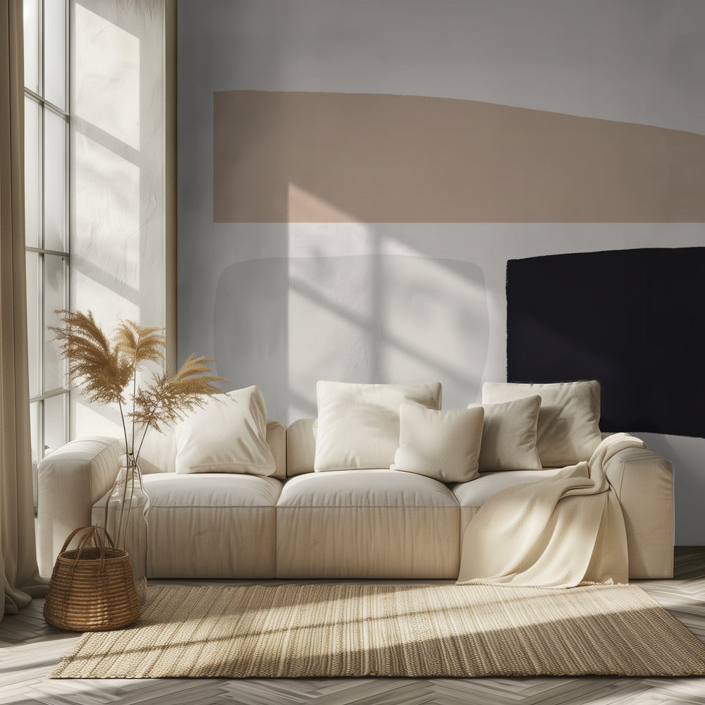 Geometrische Formen in neutralen Tönen | Tapete