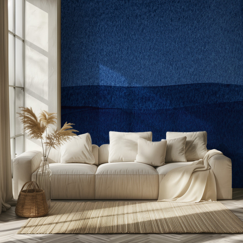 Blue Texture Flowing Vertical Lines | Wallpaper