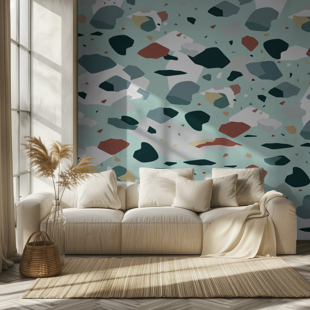 Terrazzo_Grün | Tapete