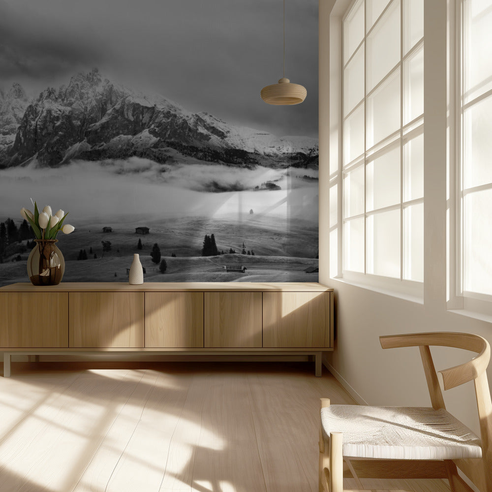 Neblige Dolomiten | Tapete