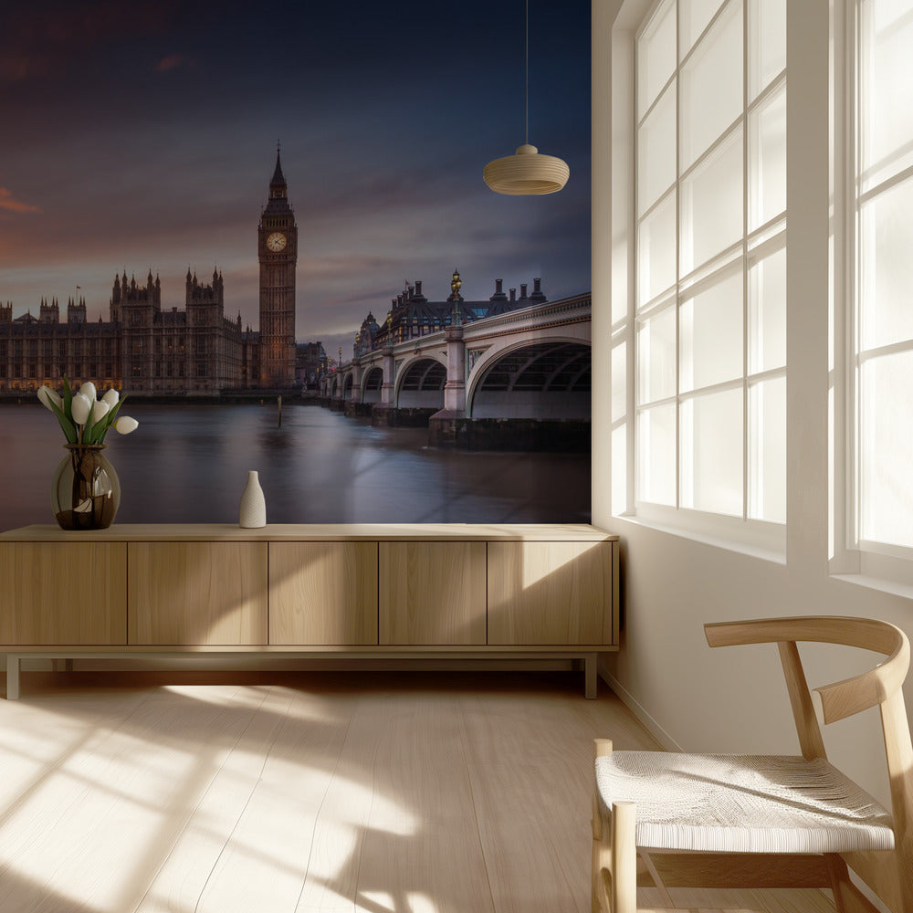 Sonnenuntergang im Londoner Palace of Westminster | Hintergrundbild
