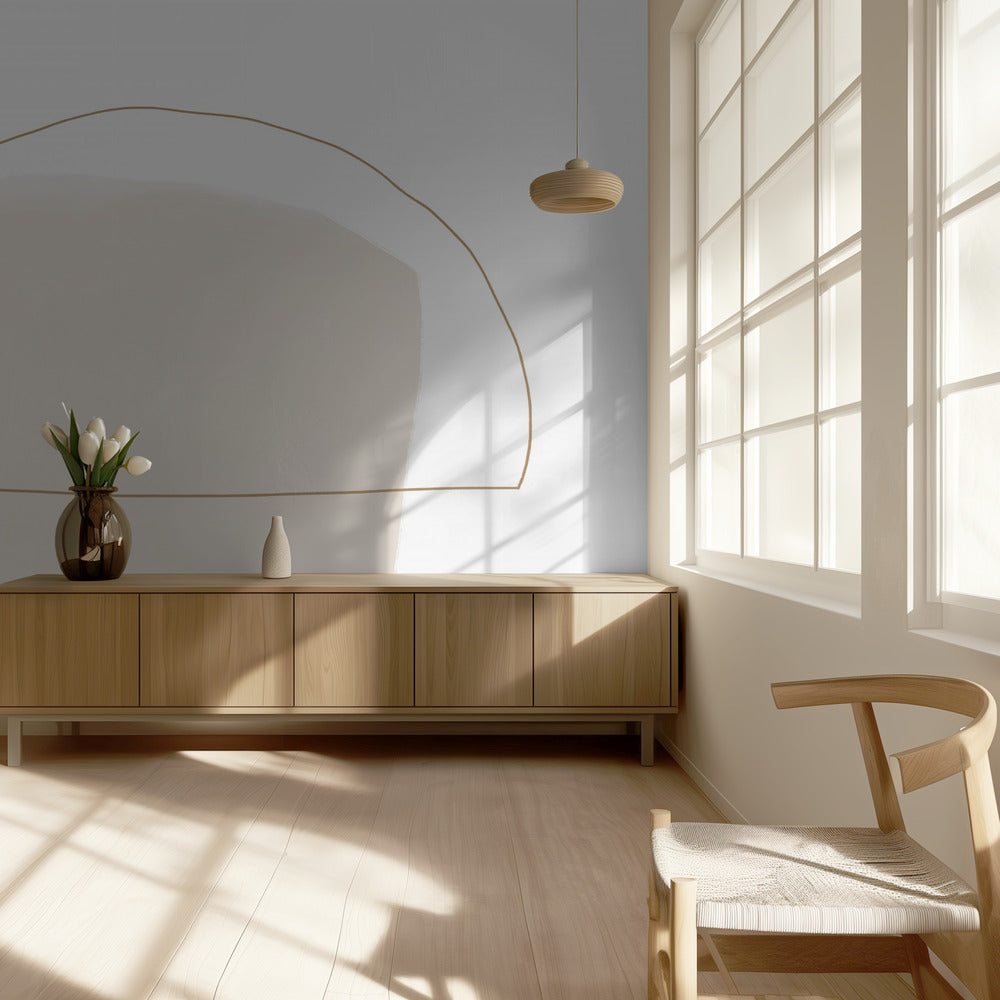 Geschwungene Schlichtheit | Tapete