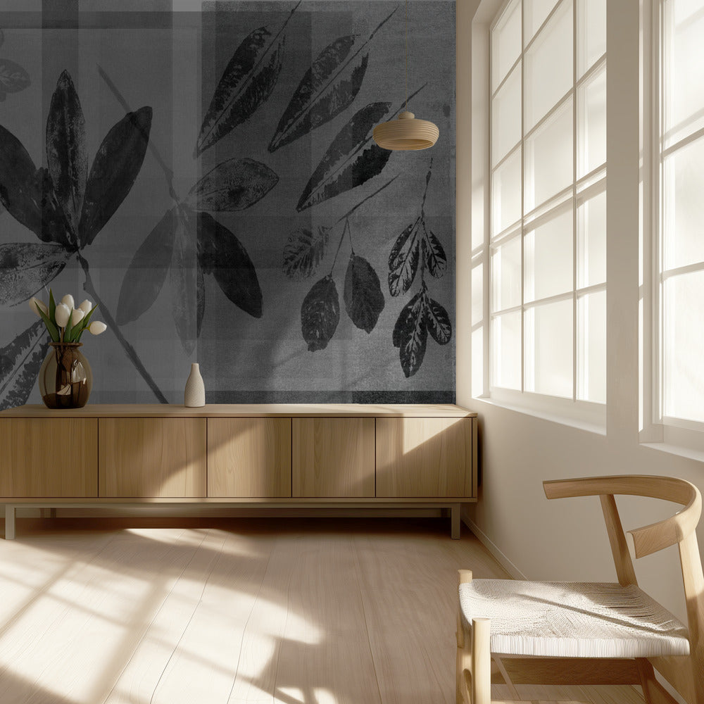 Abstract Botanicals in Neutral Tones | Wallpaper