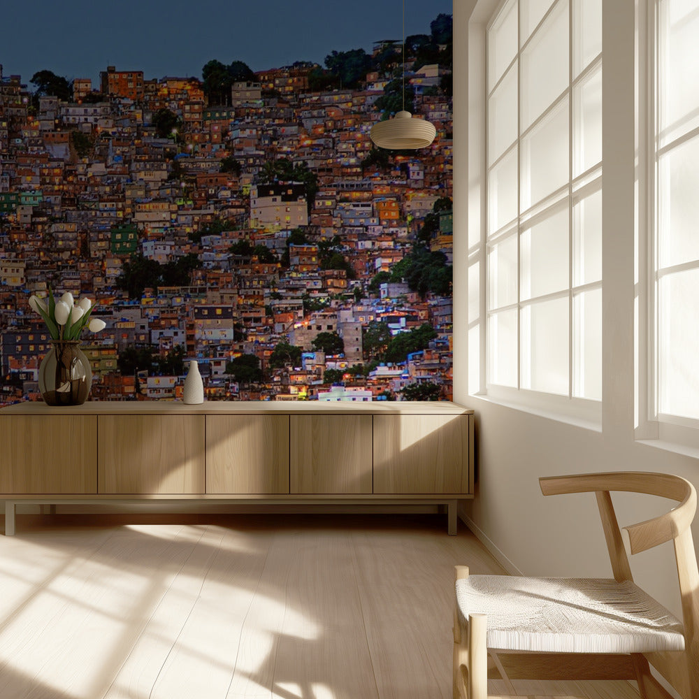 Nightfall in the Favela da Rocinha | Wallpaper