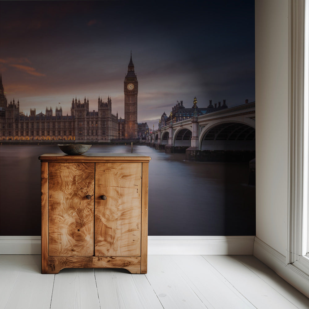 Sonnenuntergang im Londoner Palace of Westminster | Hintergrundbild