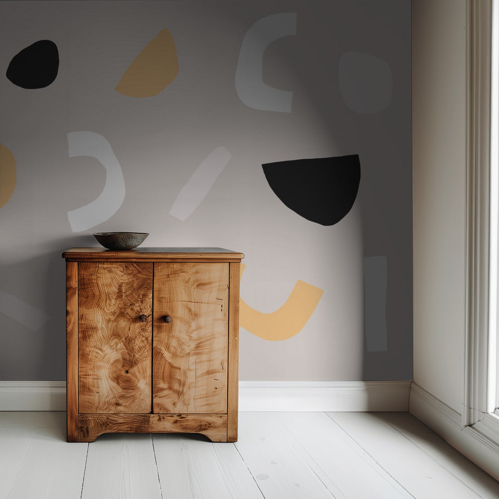 Geometrische Formen in neutralen Tönen | Tapete