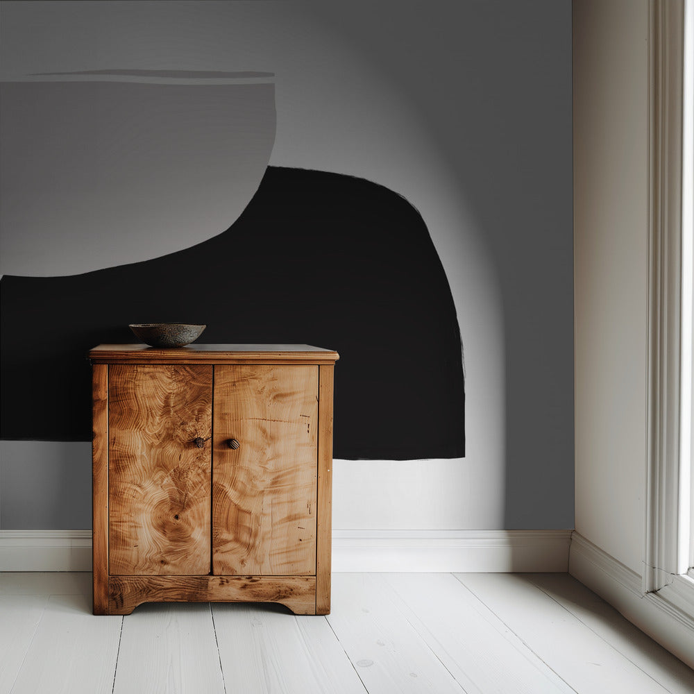 Monochrome organische Formen | Tapete