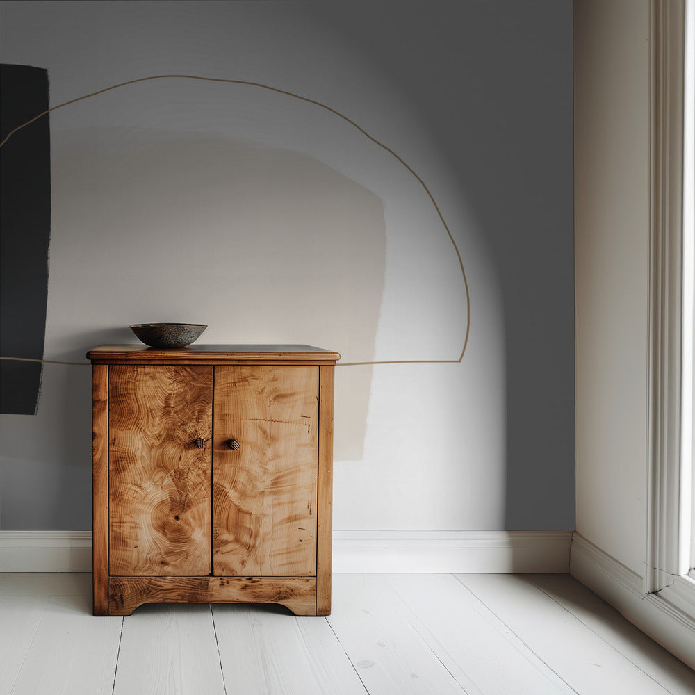 Geschwungene Schlichtheit | Tapete