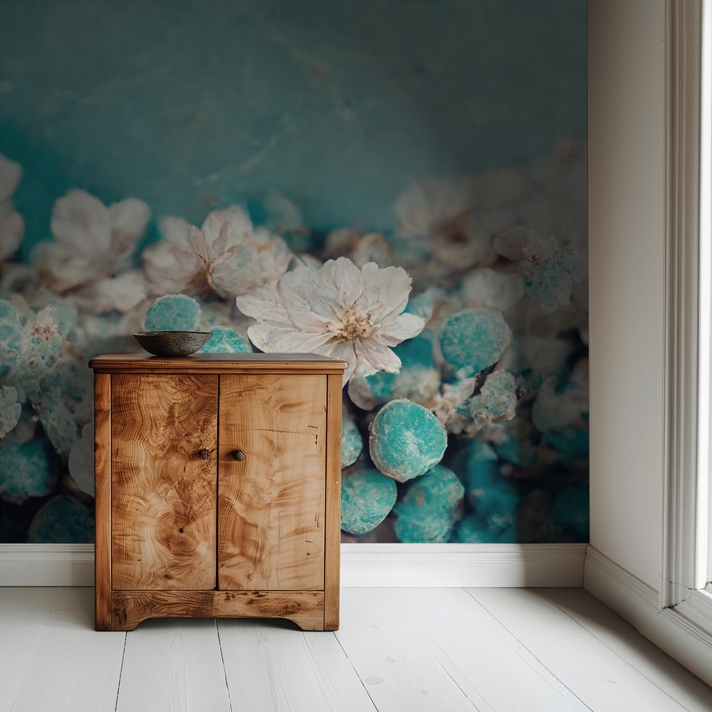 Aqua Blossom Dream | Tapete
