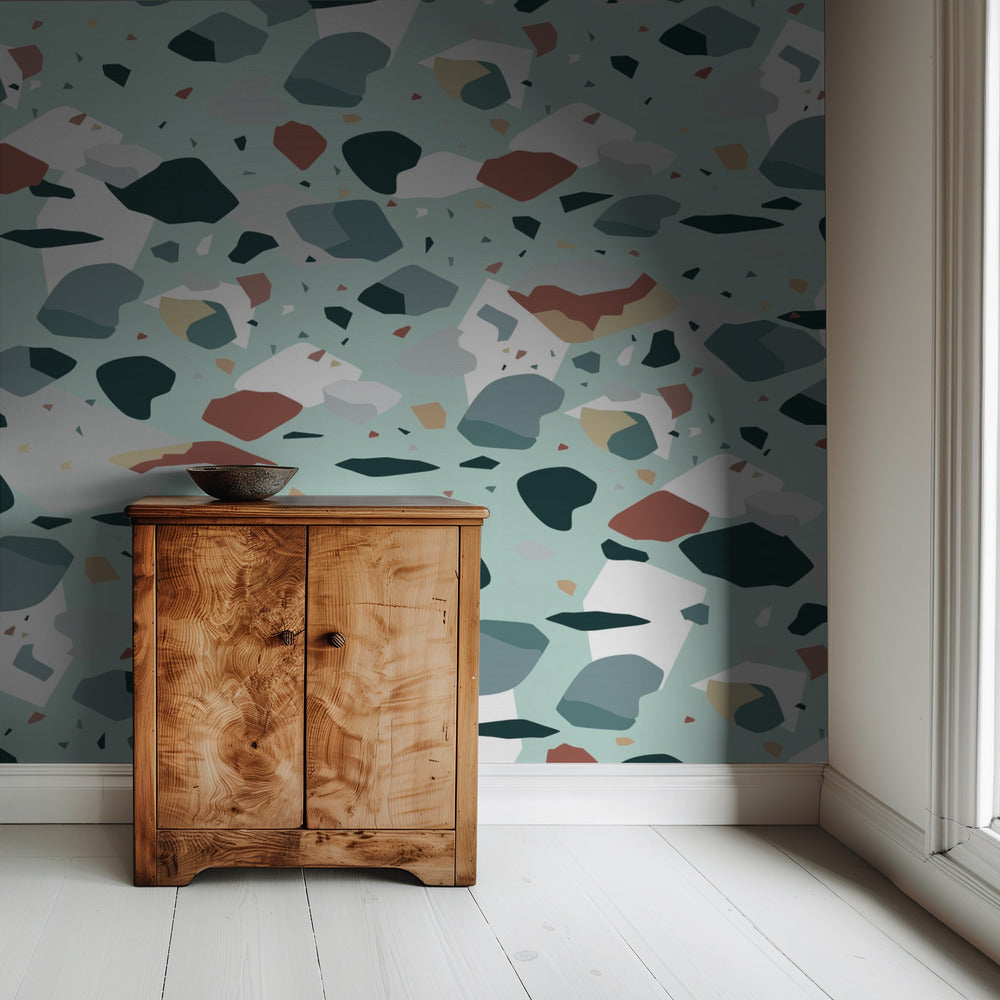 Terrazzo_Grün | Tapete