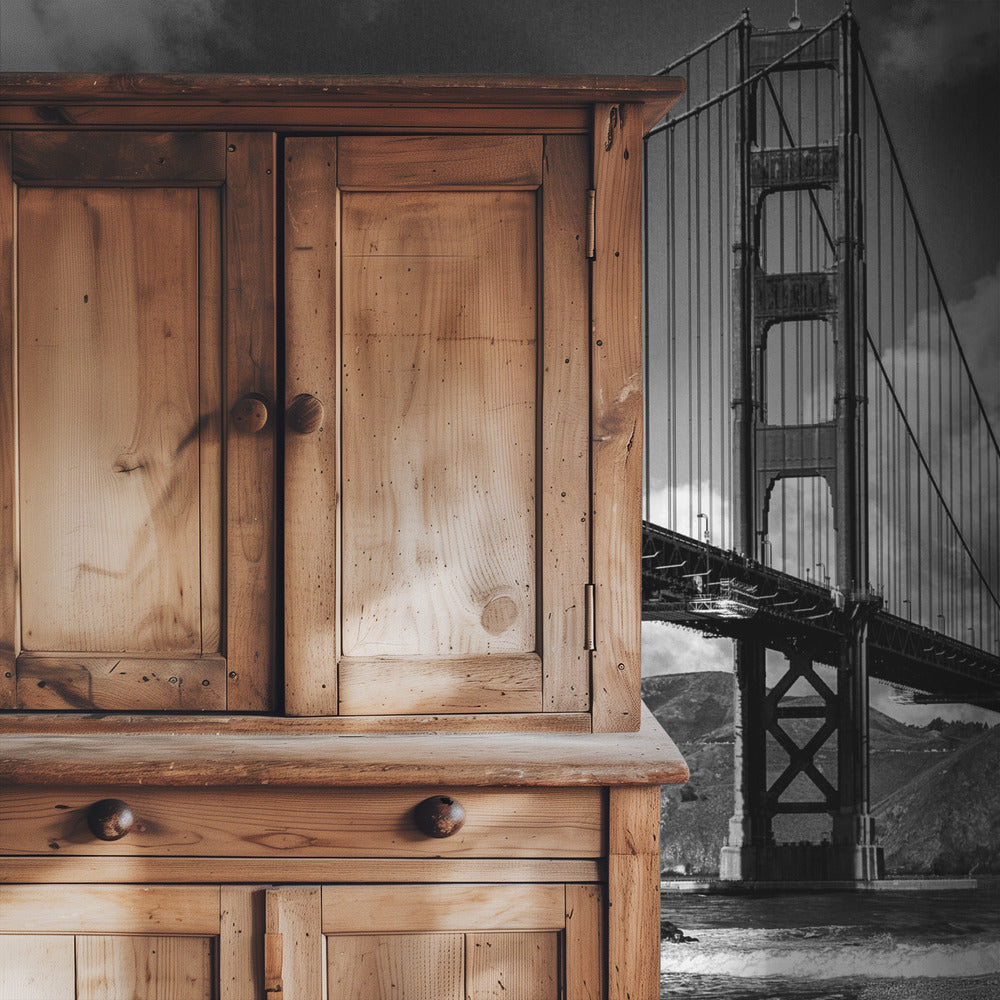Surfen unter der Golden Gate Bridge | Hintergrundbild