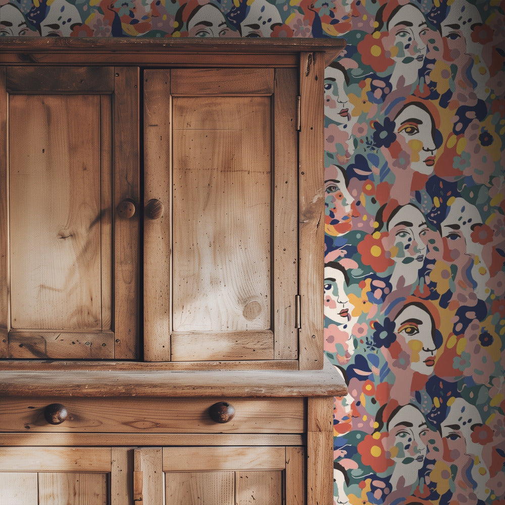 Florale Gesichter Harmonie | Tapete