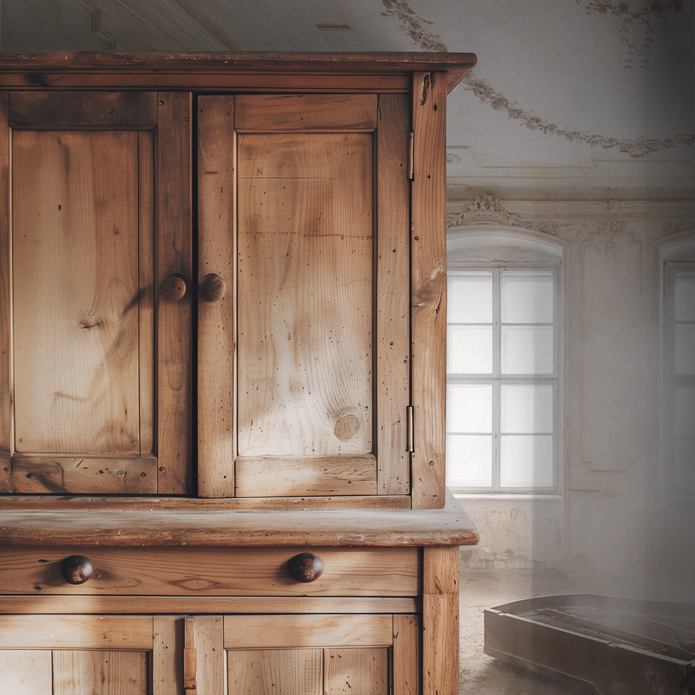 Verlassenes Klavier im Staub | Hintergrundbild