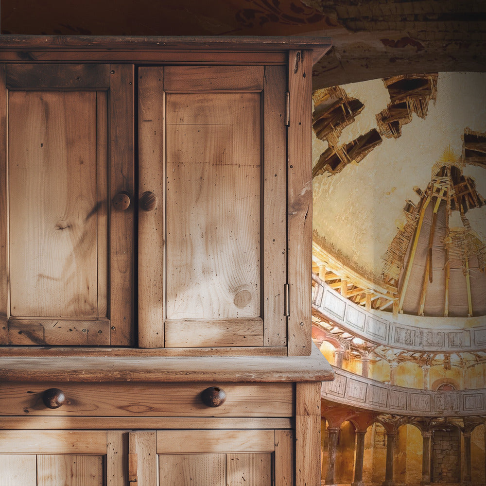 Runde Kapelle im Verfall | Tapete
