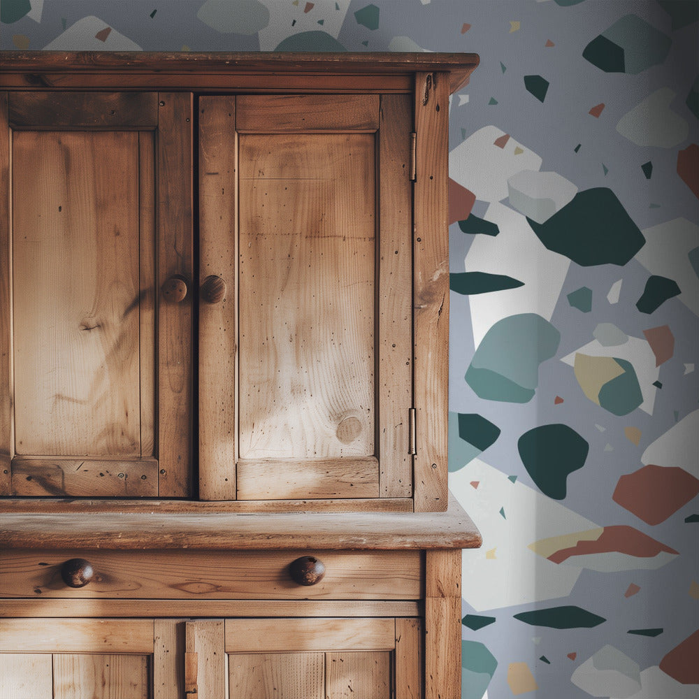 Terrazzo_Blue | Wallpaper
