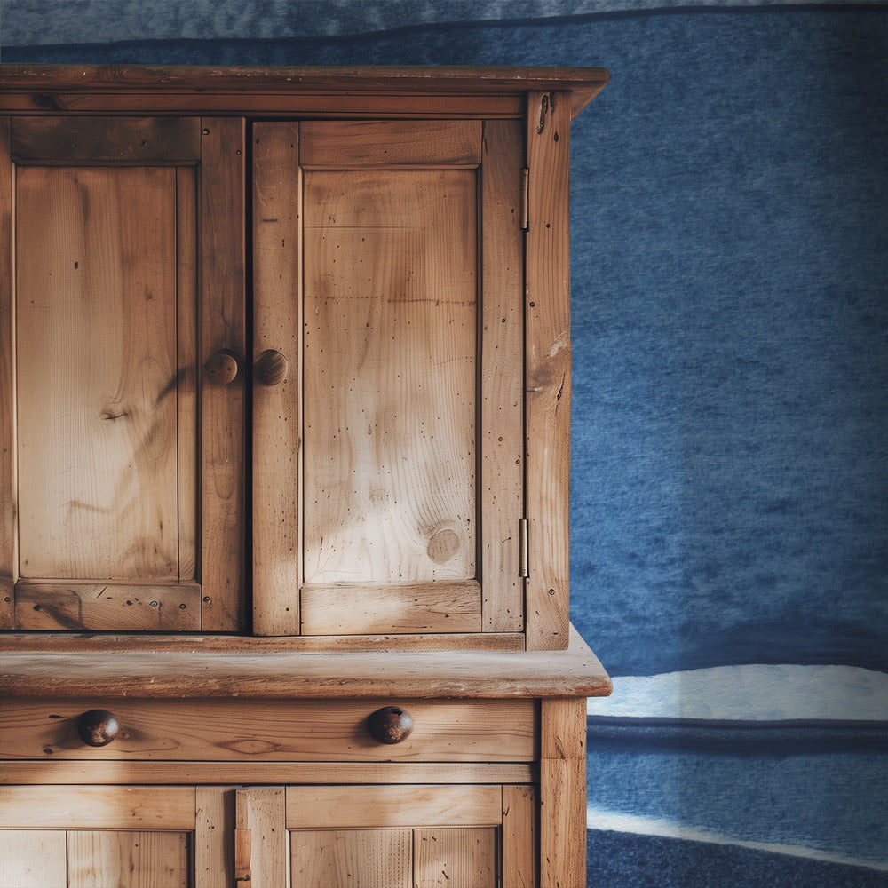 Blaue Aquarellwellen | Tapete
