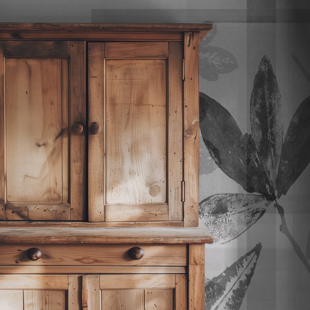 Abstract Botanicals in Neutral Tones | Wallpaper