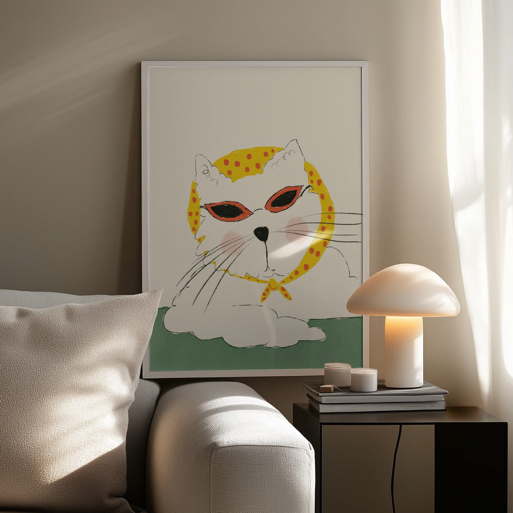 Schicke Katzenpose | Poster