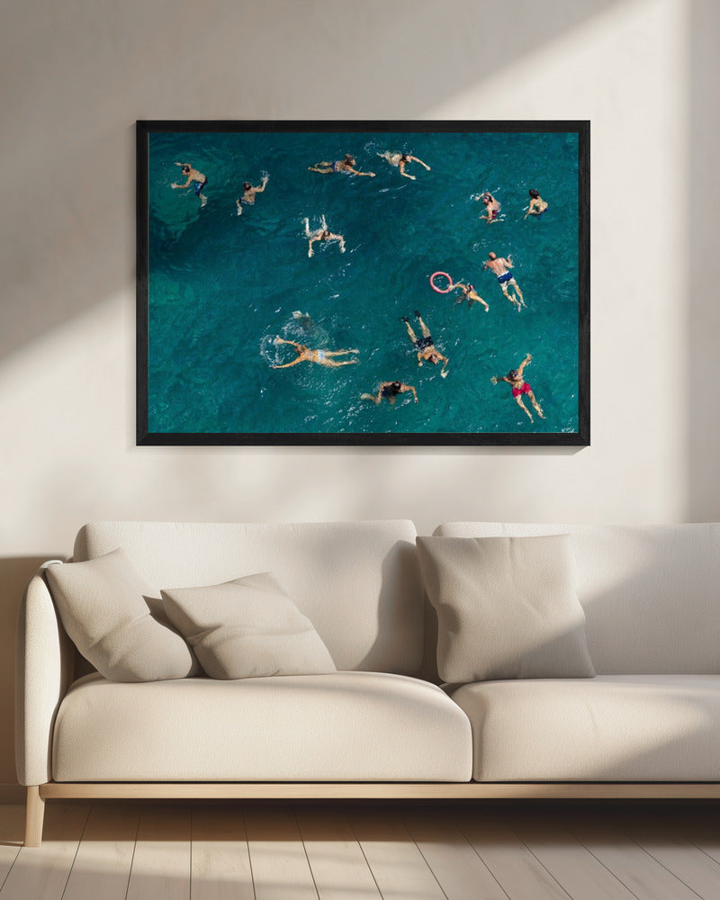 Schwimmen im blauen Wasser | Leinwand