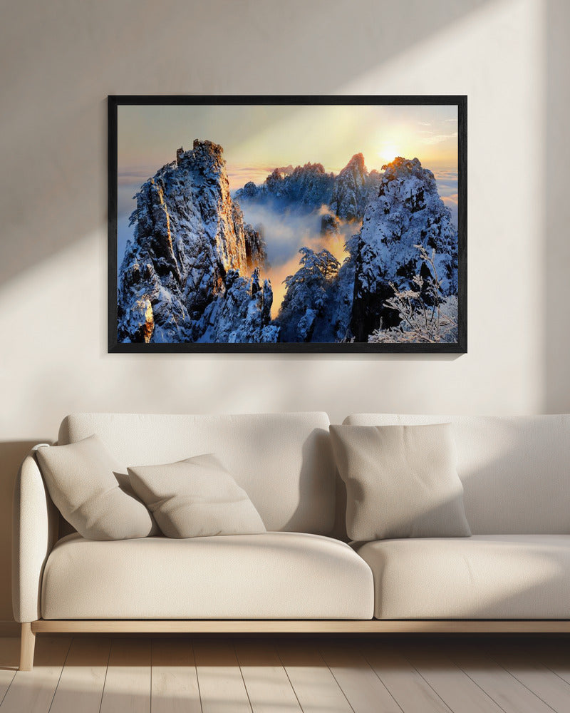 Sonnenaufgang am Berg Huang Shan | Leinwand