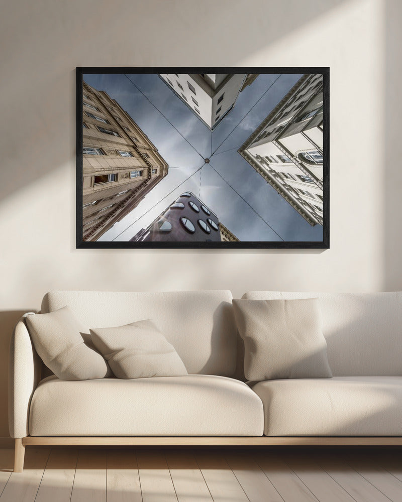 Wo Straßen den Himmel treffen | Leinwand