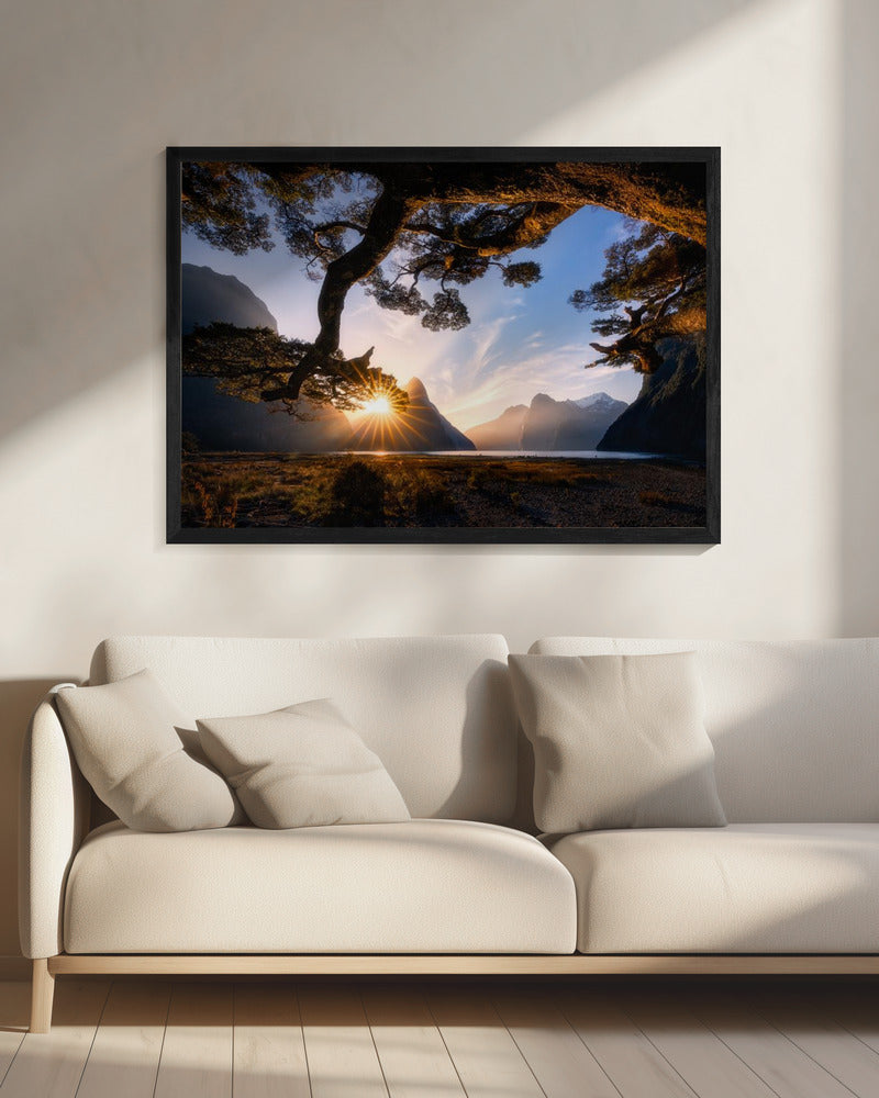Sonniger Tag im Milford Sound | Leinwand