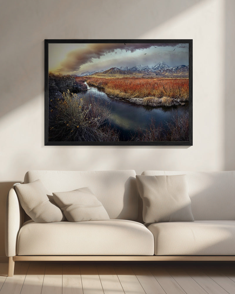 Owens River bei Sonnenaufgang | Leinwand