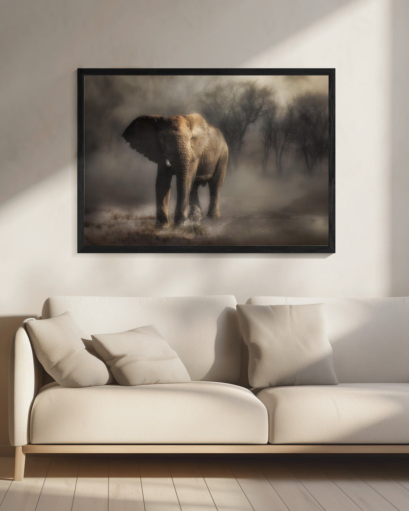 „… Elefant trinkt Wasser …“ | Leinwand