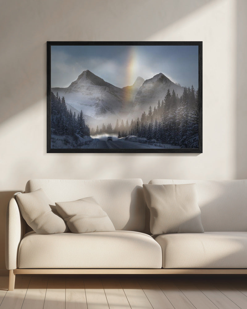 Reiten unter gefrorenem Regenbogen | Leinwand