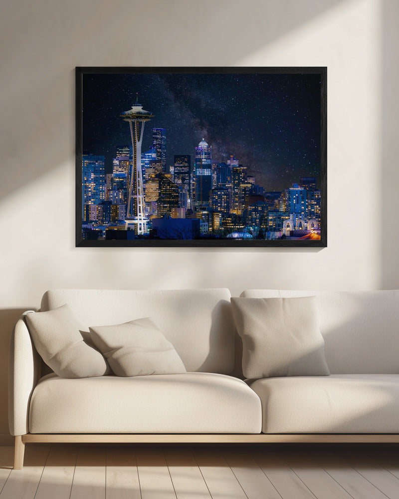 Nacht in Seattle | Leinwand