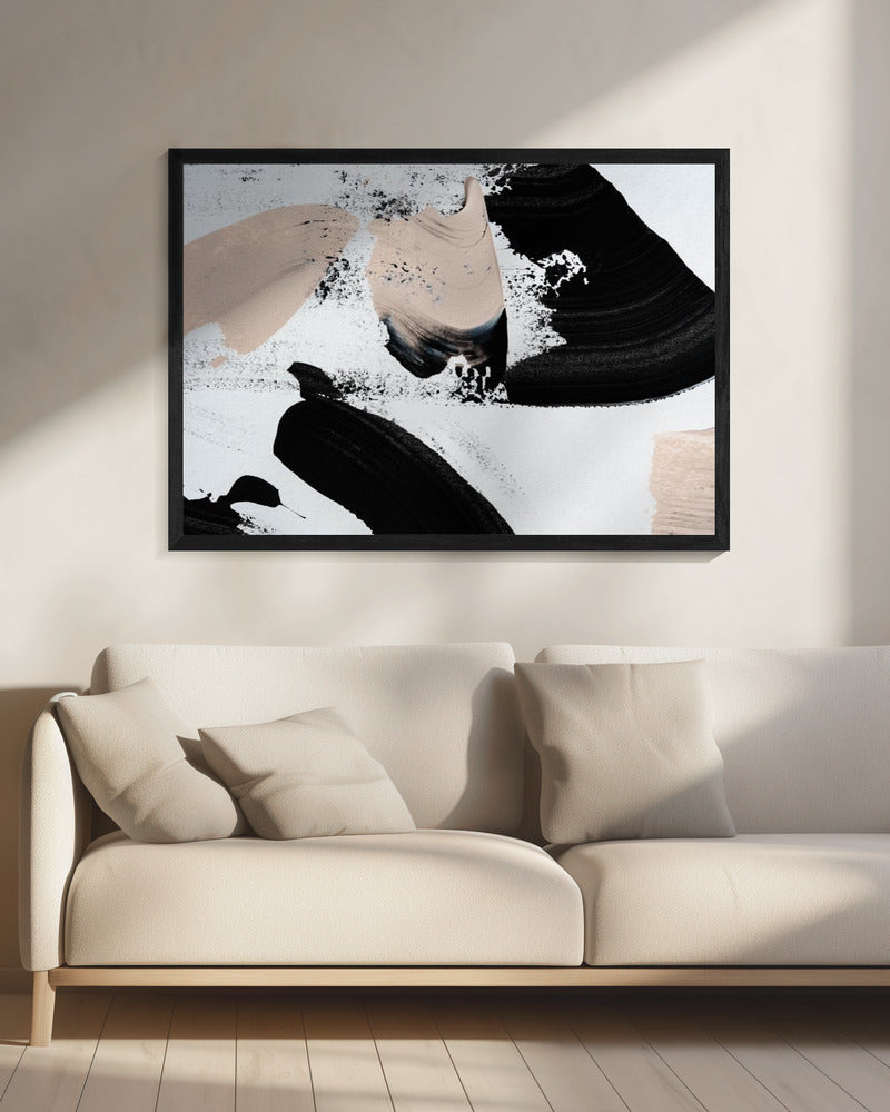 Schwarz und Nude | Leinwand