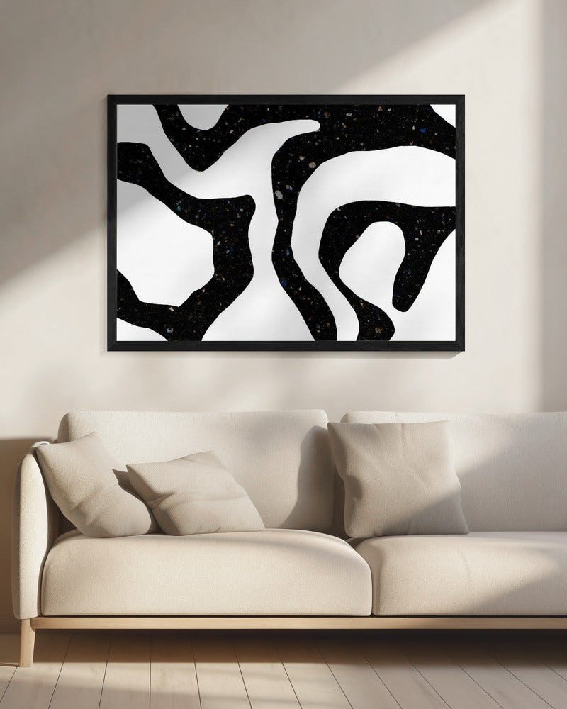 Schwarze Edelsteine | Leinwand