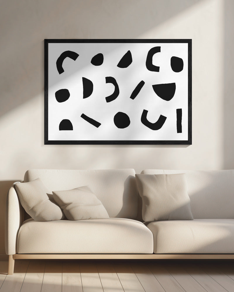 Black Geometric Shapes | Canvas