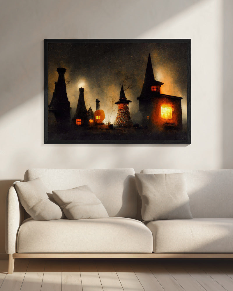 Geisterhafte Leuchtlandschaft | Leinwand