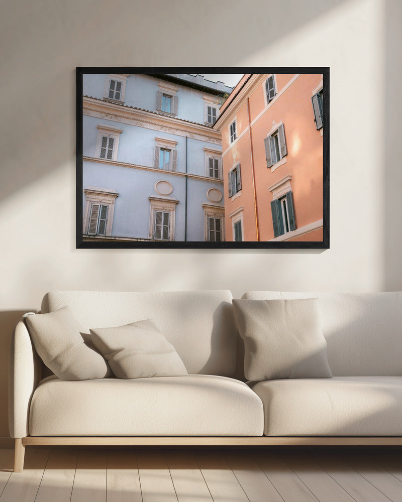 Trastevere in Lila und Rosa | Leinwand