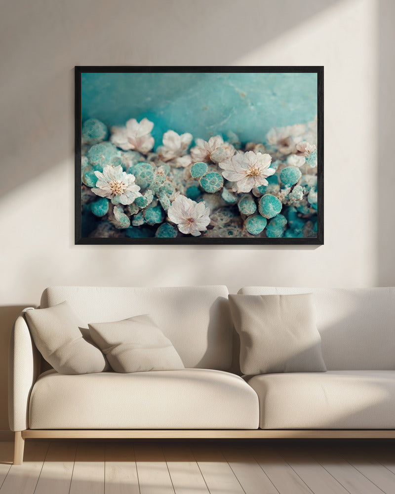 Aqua Blossom Dream | Leinwand